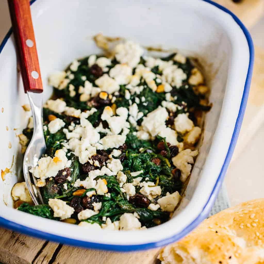 Spinat mit Feta